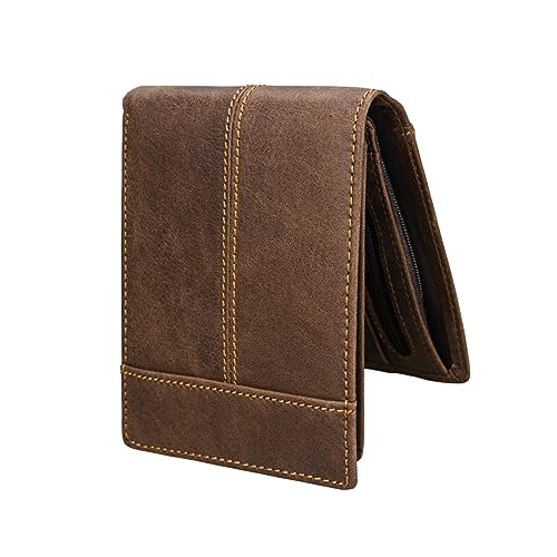 Holibanna Portemonnaie Für Männer Retro Klassische Kurz Geldbörse Aus Braun Für Herren Alltag Gebrauch Schule Arbeit Einkauf von Holibanna