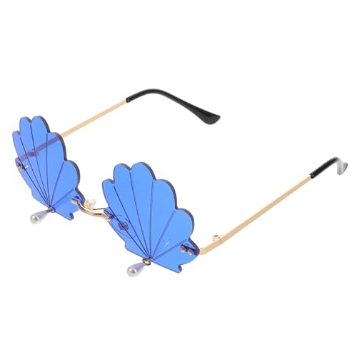 Holibanna Randlose Muschel Sonnenbrille mit Anhänger UV Schutz Unisex Damen Herren Stylische Retro Partybrille für Strand Meerjungfrau Outdoor Events Holibanna Randlose Muschel Sonnenbrille mit Anhänger UV Schutz Unisex Damen Herren Stylische Retro Partybrille für Strand Meerjungfrau Outdoor Events von Holibanna