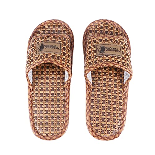 Holibanna Rattan Stroh Slipper Bambus Slip on Schuhe Sommer Wohnungen Rutschen für Unisex Erwachsene von Holibanna