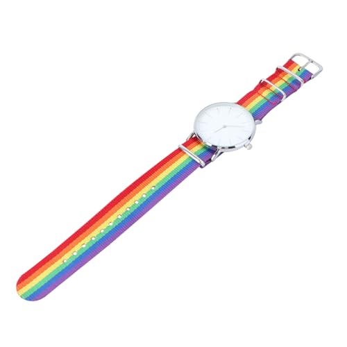 Holibanna Regenbogen-Design-Uhr Quarzuhr Für Herren Handgelenk-Dekoration Modische Uhr Mit Leisen Gang Langlebig Für Jeden Anlass von Holibanna