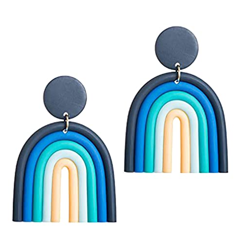 Holibanna Regenbogen- Tonohrringe für Frauen Farbenfrohe Böhmische Leichte U Form Regenbogen Dangle Ohrringe für Frauen Mädchen Schmuck Schmuck von Holibanna