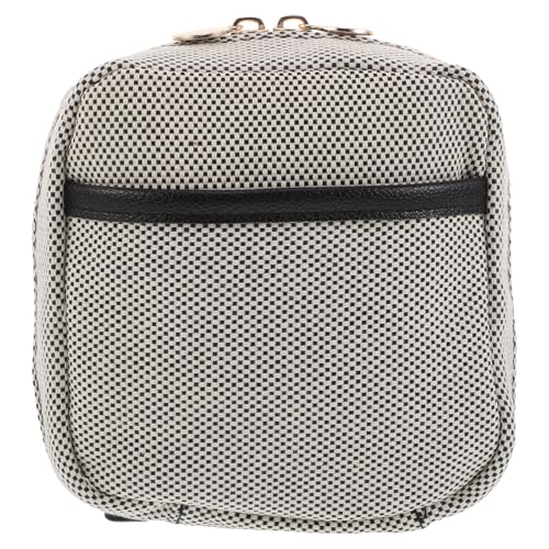 Holibanna Reise-Make-up-Etui: 14 x 14 x 6 cm große Make-up-Organizer-Tasche mit Mehreren Fächern und leichtgängigem Reißverschluss – kleine Kulturtasche für den täglichen Gebrauch und auf Reisen von Holibanna