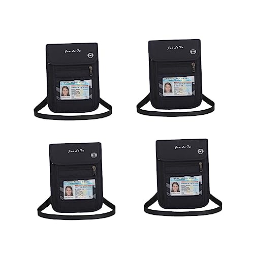 Holibanna Reise-passhalter Schultertasche wasserdichte Pouch Für Reisepass Geld Und Kleinigkeiten Stilvolles Design Für Damen Und Herren Schwarz von Holibanna