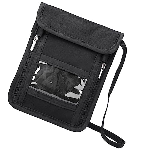 Holibanna Reisepasshülle RFID Blockierend Wasserabweisend Tragbare Umhängetasche Für Reisen Schwarz Für Männer Und Frauen Mit Mehreren Fächern von Holibanna
