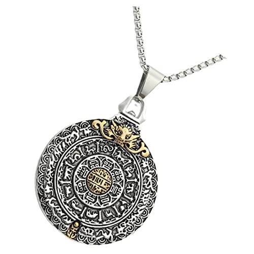 Holibanna Retro Edelstahl Halskette mit Chinesischem Tierkreis-anhänger für Männer und Frauen Kette für Besondere Anlässe Langlebig und Stilvoll Perfektes von Holibanna