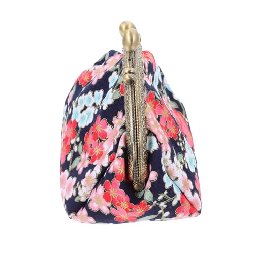 Holibanna Retro Damen Stoffbörse mit Blumenmuster Handgefertigte Multifunktionale und Schlüsselaufbewahrung Kompakte Kleine Tasche für Alltag und Reisen Einfache Praktische Aufbewahrung von Holibanna