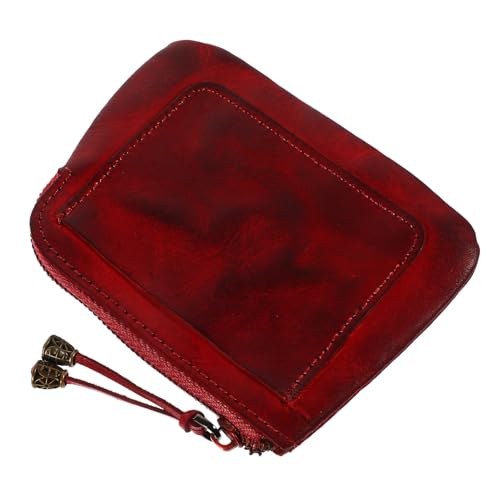 Holibanna Kleine Münzbörse Damen Retro Münzbörse Kleingeldbörse Aus Rindsleder Tragbare Mini Geldbörse Für Bargeld Münzen Und Fahrkarten von Holibanna