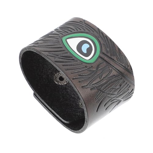 Holibanna Retro Herrenarmband Stilvolles Breites Handgelenk Accessoire Punk Inspiriertes Schmuckstück für Partys und Festivals Vintage Design für Männer Einzigartiges für Freunde von Holibanna