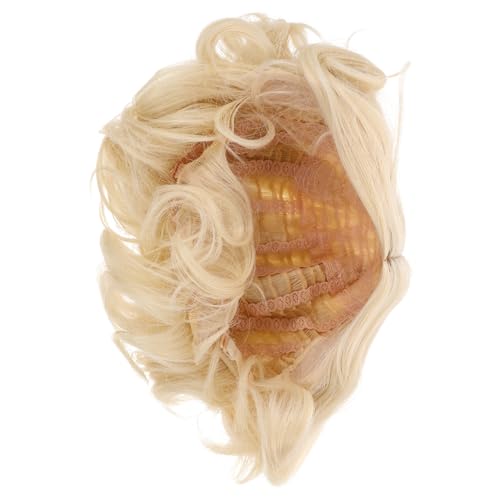 Holibanna Retro Kurze Locken Perücke Für Damen Synthetisches Haar Hochtemperaturfaser Leicht Zu Tragen Für Kostümpartys Und Feiertagsveranstaltungen Goldfarbe von Holibanna
