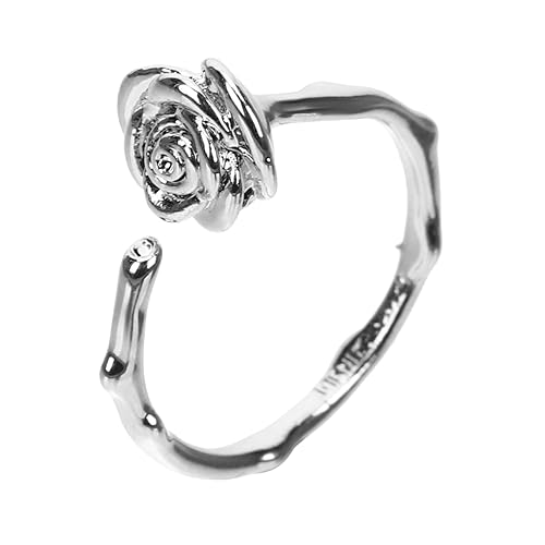 Holibanna Retro Ring für Frauen Minimalistischer Öffnungsring Einfacher Finger Ring für Schmuckliebhaber Blüten Design für Besondere Anlässe von Holibanna