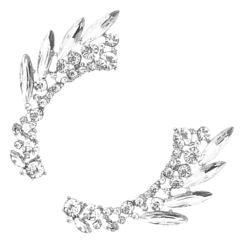 Holibanna Rhinestone Ohrklemme Ohrclip Damen und Teenager Modische Ohrklemme aus Langlebiger Glitzerndes Schmuck accessoire für Geburtstag Hochzeit Party von Holibanna