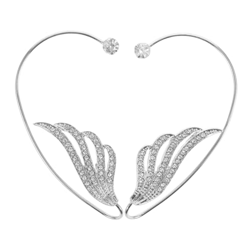 Holibanna Flügel Ohrmanschetten Mit Strass Wickel Ohrringe Ohrmanschetten Ohrringe Manschetten Crawler Schmuck von Holibanna