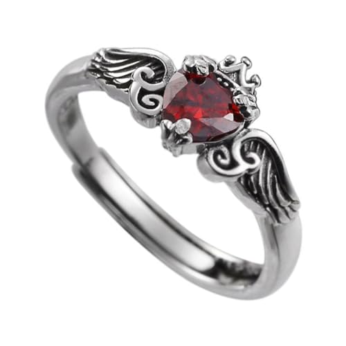 Holibanna Fingerring Für Damen Retro-krone Und Flügel Design Verstellbarer Schmuck Aus Kupfer Komfortabel Und Elegant Für Jeden Anlass von Holibanna
