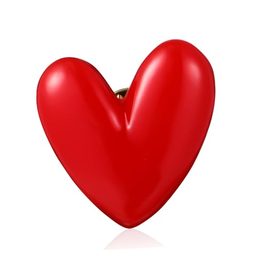 Holibanna Romantische Herzbrosche Pin in Rot Kreative Niedliche Anstecknadel für Kleidung Langlebig und Rutschfest Modisches Accessoire für Frauen Passend für Rucksäcke und Pullover von Holibanna