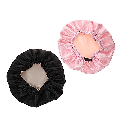 Holibanna Schlafhaube Aus Satin Haarhaube Zum Schlafen Badekappe Für Damen Elastische Mütze Für Reisen Und Haarschutz von Holibanna
