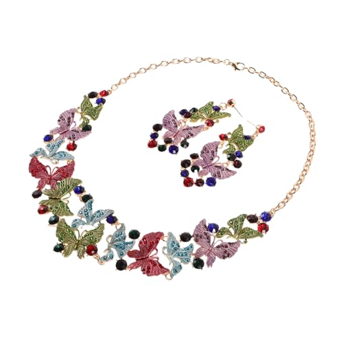 Holibanna Schillerndes Schmetterling Schmuckset mit Oil Inlay Halskette und Ohrringen für Damen Farbenfrohes Statement Design Hautfreundlich für Hochzeit Abschlussball und Festliche Anlässe Holibanna Schillerndes Schmetterling Schmuckset mit Oil Inlay Halskette und Ohrringen für Damen Farbenfrohes Statement Design Hautfreundlich für Hochzeit Abschlussball und Festliche Anlässe von Holibanna