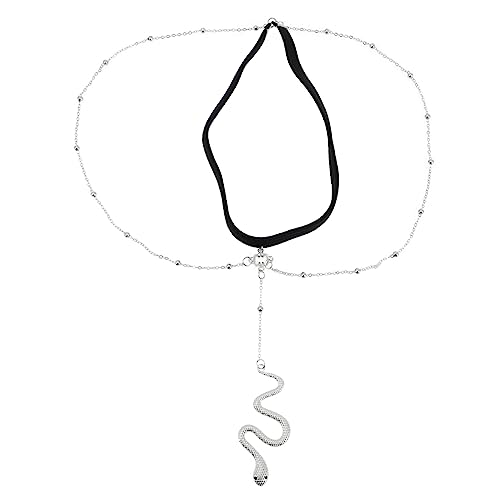 Holibanna Schlangen Beinkette Damen Mehrlagige Oberschenkelkette Legierung Elastische Körperkette für Partys und Festivals von Holibanna