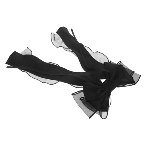 Holibanna Haarschleife Haarnadel Schwarz Netzspitze Große Schleife Haarklammer für Frauen Mädchen Elegantes Haar Accessoire für Verschiedene Anlässe Robustes Gittergewebe Federclip von Holibanna