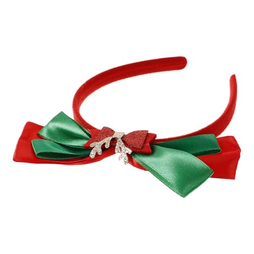 Holibanna Weihnachts-bowknot Haarreifen Mit Rentiergeweih-dekoration Festliche Stirnbänder Für Erwachsene Weihnachtsfeier-accessoires von Holibanna