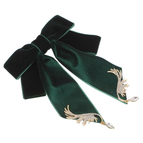 Holibanna Schleifen Brosche Retro-kragenschleifennadel Schleife Brosche Krawatte Für Frauen Barocke Brosche Vorgebundene Krawatte Mit Schleife Bogen Brosche Mit Schleife Dark Green Legierung von Holibanna