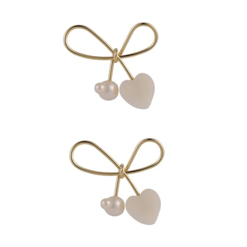 Holibanna Schleifen Ohrstecker mit Perle Damen Ohrschmuck Elegant und Leicht Tragbar Für Alltag und Festliche Anlässe von Holibanna