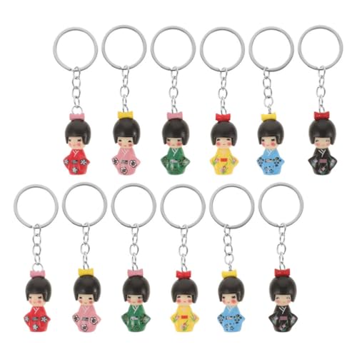 Holibanna 12stücke Süßer Kimono-Puppen Schlüsselanhänger Adorable Bag Bell Ornament Für Taschen Und Schlüssel Dekoration Für Feiertage Und von Holibanna