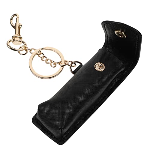 Holibanna 2stücke Tragbarer Lippenstifthalter Mit Schutzhüllen Schwarz Für Schlüsselanhänger Lippencremehalter Lipglosshalter Mit Robustem Metallring von Holibanna