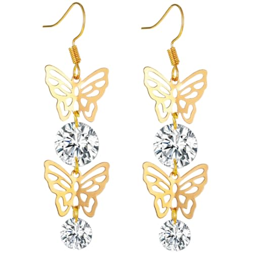 Holibanna Schmetterling Ohrringe Damen Baumelnde Ohrhänger Modischer Schmuck Hautfreundlich Elegant Leicht Kombinierbar Für Party Alltag Sommer Holibanna Schmetterling Ohrringe Damen Baumelnde Ohrhänger Modischer Schmuck Hautfreundlich Elegant Leicht Kombinierbar Für Party Alltag Sommer von Holibanna