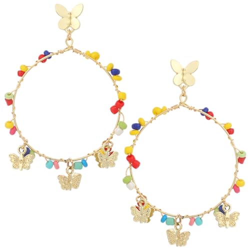 Holibanna Schmetterling Ohrringe für Damen Kreolen Trendige Dangle Ohrringe Einzigartiger Schmuck für Modebewusste Frauen für Besondere Anlässe von Holibanna