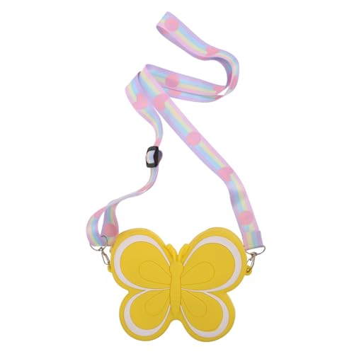 Holibanna Cute Butterfly-Shaped Silicone Wallet Für Mädchen Mini Umhängetasche Im Praktisches Accessoire Für Junge Mädchen Und Kleinkinder Gelb Langlebig Und Stylisch von Holibanna