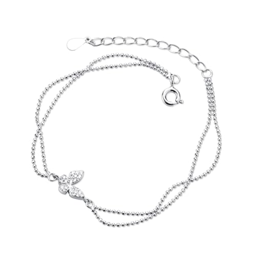 Holibanna Schmetterlinge Armband Damen Sterling Silber Handgelenk Kette Schmuckdekoration für Frauen für und Täglichen Gebrauch von Holibanna