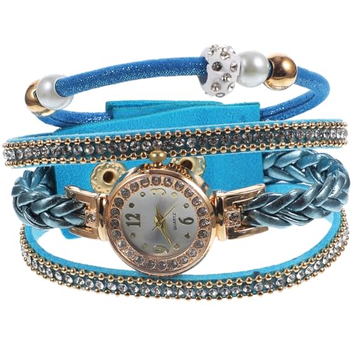 Holibanna Perlenarmbänder Für Frauen was Für Frauen Retro-Armbanduhr Schmuck Armreif Frauen Pearl String Armbanduhr Geschenkuhr Für Frauen Studentenuhr Frauen Armbänder Mode Fräulein Quarz von Holibanna