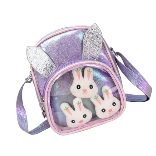 Holibanna Schultertaschen Geldbeutel für Mädchen Alter Kinder glitzernde Tasche Handy-Geldbörse Tragetasche einzelne Umhängetasche Stylische Kindertasche Karikatur Hase Reisetasche Modell von Holibanna