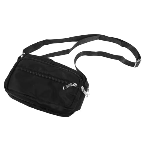 Holibanna Schwarze Damen Schultertasche aus Nylon Leichte Kleine Crossbody Umhängetasche Strapazierfähige Handytasche für Alltag Reisen Arbeit und Freizeit Vielseitig Tragbar von Holibanna