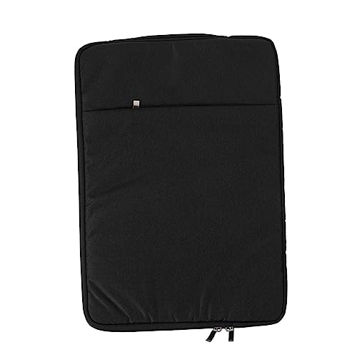 Holibanna Schwarze Laptop Hülle mit Stoßdämpfendem Wasserabweisendem Material und Erweitertem Flauschfutter Kratzfest Verschleißfest Große Kapazität Praktische Schutztasche für Office von Holibanna