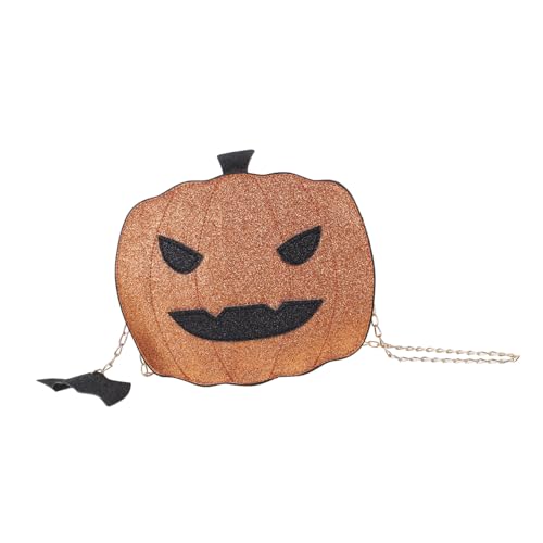 Holibanna Shiny Halloween Kürbis Umhängetasche Damen Glänzende Clutch mit Kettenriemen Kompakt Robust Vielseitig Tragbar als Schulter Crossbody-tasche für Alltag Party und Freizeit von Holibanna
