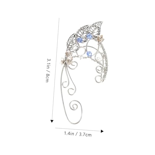 Holibanna Silberne Ear Ohrclips ohne Ohrlöcher Damen Elfen Schmuck für Halloween Weihnachten Hochzeit Cosplay Geschenk von Holibanna