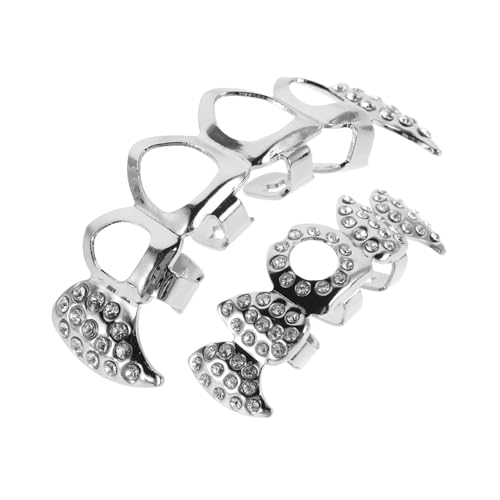 Holibanna Silbernes Hip Hop Teeth Grill Set Hohl Geformte Zahnschmuck Rapper Kostümzubehör Langlebig und Einfach Anzubringen für Halloween Vampire Cosplay und Themenpartys Holibanna Silbernes Hip Hop Teeth Grill Set Hohl Geformte Zahnschmuck Rapper Kostümzubehör Langlebig und Einfach Anzubringen für Halloween Vampire Cosplay und Themenpartys von Holibanna