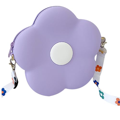 Holibanna Silikonblume Umhängetasche Für Damen Leichte Wechselbrieftasche Silikonwechseltasche Blütenmuster Für Freizeit Ausflüge Praktisch von Holibanna