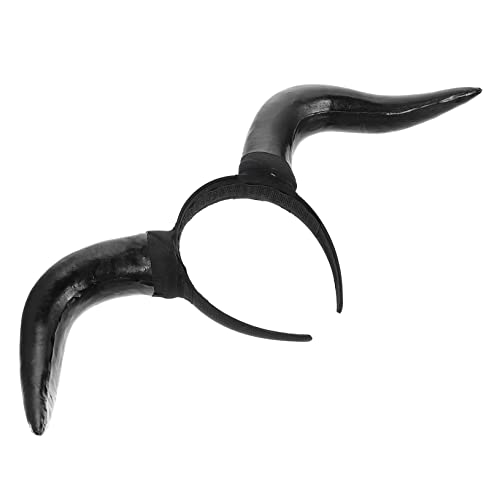 Holibanna Stirnband Aus Simuliertem Horn Halloween-teufel-stirnband Stirnbänder Für Damen Schwarz Halloween-stirnbänder Für Frauen Schaf- Cosplay- Stirnband Plastik Kind Kleidung Einstellen von Holibanna