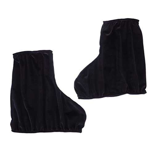 Holibanna Skate Boot Covers Elastischem Samtstoff Langlebiger Schlittschuhschutz für Eiskunstlauf und Rollschuhe Elastische Skateschuhhülle in Schwarz Passend für Damen und Herren XXXL von Holibanna