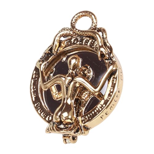 Holibanna Skelett Brosche Goldfarben Punk Retro Modisch Spiegel Design Anstecknadel Für Hemd Mantel Schal Unisex Kleidung Accessoire von Holibanna