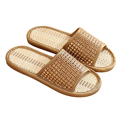 Holibanna Sommersandalen 1 Paar Hausschuhe Aus Bambus Und Rattan Sommer Coole Sandalen Rattan Gewebte Sandalen Rattan-hausschuhe Drinnen Weingras Hausschuhe Aus Baumwolle Reisen von Holibanna