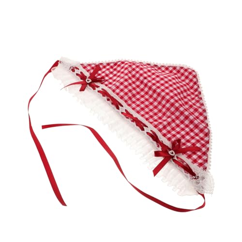 Holibanna Spitzen Dreieckstuch Stirnband Schleife Verziert Spitzen Haartuch Bandana Kopftuch Haarschals Kopfbedeckungen Dreieckstuch Haartuch Für Frauen Babuschka Kopftuch von Holibanna