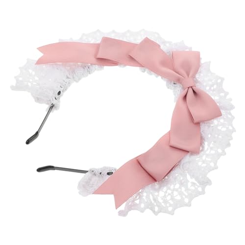 Holibanna Lolita Haarband Mit Spitzen-bowknot Charmante Maid Cosplay Haarschmuck Für Partys Und Besondere Anlässe Bequem Und Langlebig Sanftem von Holibanna