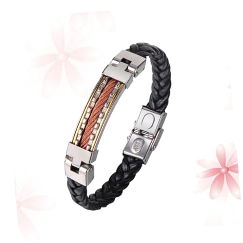 Holibanna Modisches Armband Kreuz Armband Metallarmband Für Männer Edelstahlarmbänder Für Herren Sportarmband Herren Armband Geflochtenes Armband Herren Mann Rostfreier Stahl Rohstoffe von Holibanna