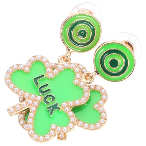 Holibanna Kleeblatt-ohrringe Für Damen St Patricks Day-schmuck Perlenohrringe Feiertagsohrringe Trendige Ohrringe Statement-ohrringe Ohrhänger Für Frauen Urlaub Baumeln Ohrringe von Holibanna