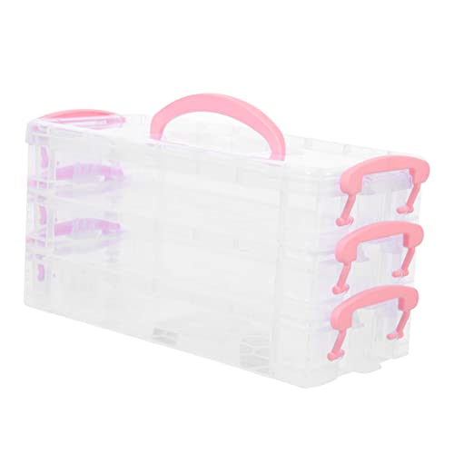 Holibanna Stapelbare Transparente Stiftebox Robustem Lagig mit Abnehmbarem Deckel Platzsparend für Schule Büro und Zuhause zur Organisierten Aufbewahrung von Stiften und Schreibwaren von Holibanna