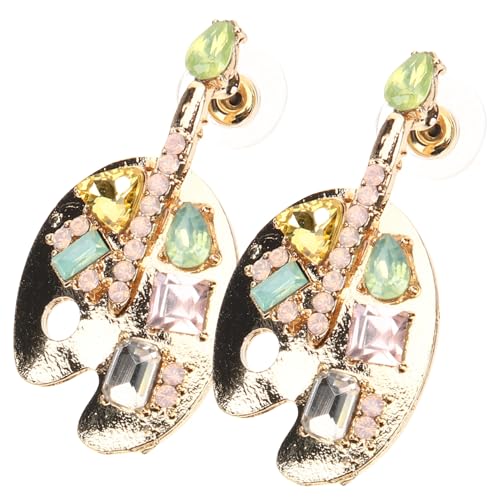 Holibanna Statement Ohrstecker für Damen mit Geometrischem Palette design Farbige Strassbesetzung Leicht und Langlebig Modische Schmuckohrringe für Party Hochzeit und Alltag von Holibanna