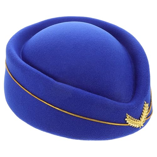 Holibanna Flugbegleiterin Hut Aus Kunstwolle Uniform Für Damen Stewardess Kappen Für Cosplay Und Party Bühnenauftritt Hut Flugzeug Stewardess Accessoire von Holibanna
